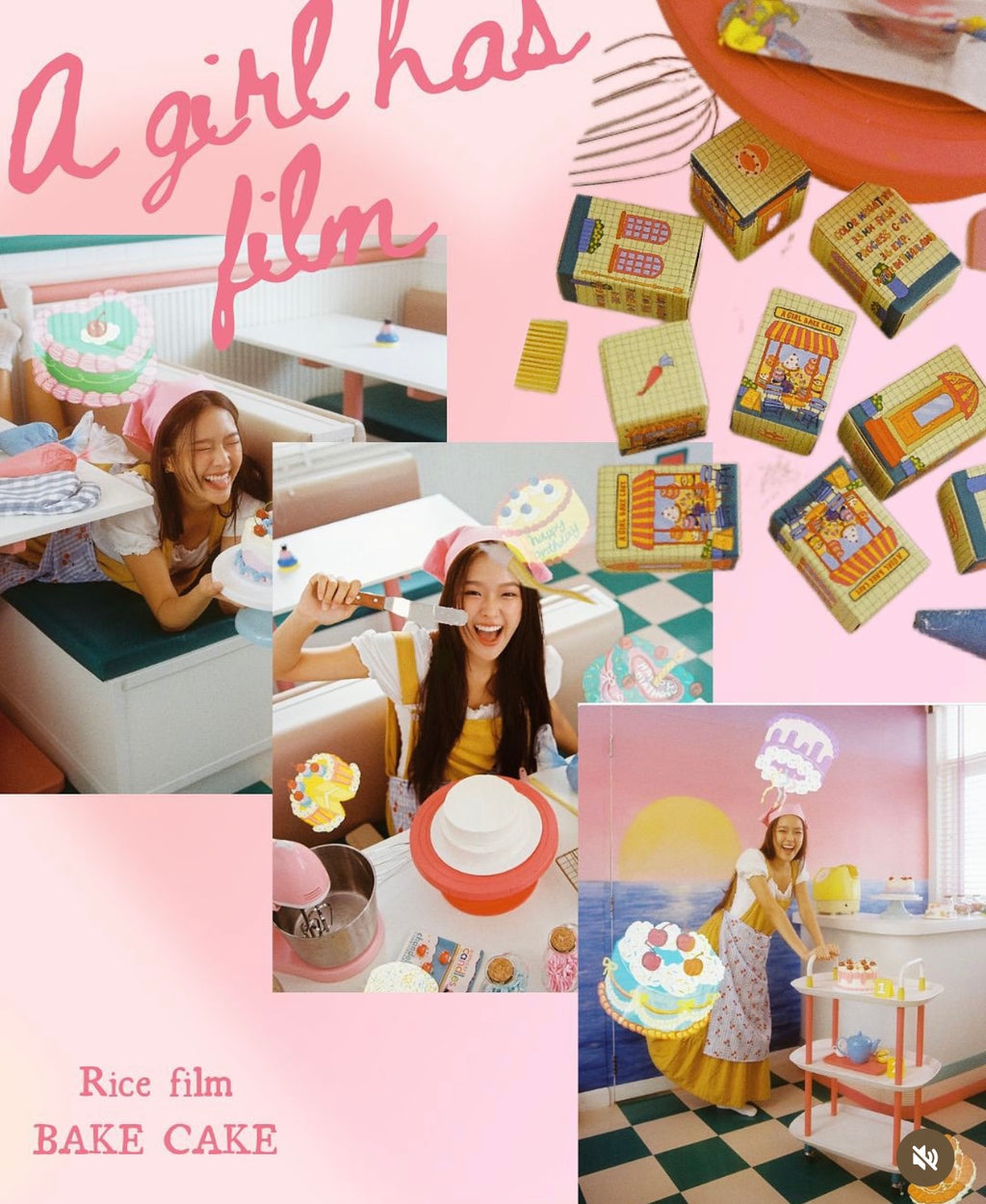 A girl has film Bake cake！（特效菲林）